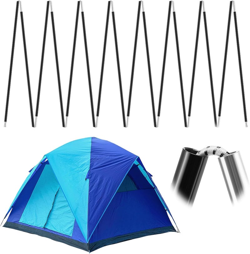 Acostop Aluminum Tent Poles Replacement - Pre-Assembled Tent Poles Stakes, Fits Both Female and Male Ends - Lightweight Tent Pole Repair Kit for Hiking Camping Backpacking Tent, 20FT - Image 1